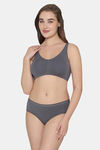 Wacoal Single Layered Non-Wired Full Coverage T-Shirt Bra - Dark Grey — thumbnail 7